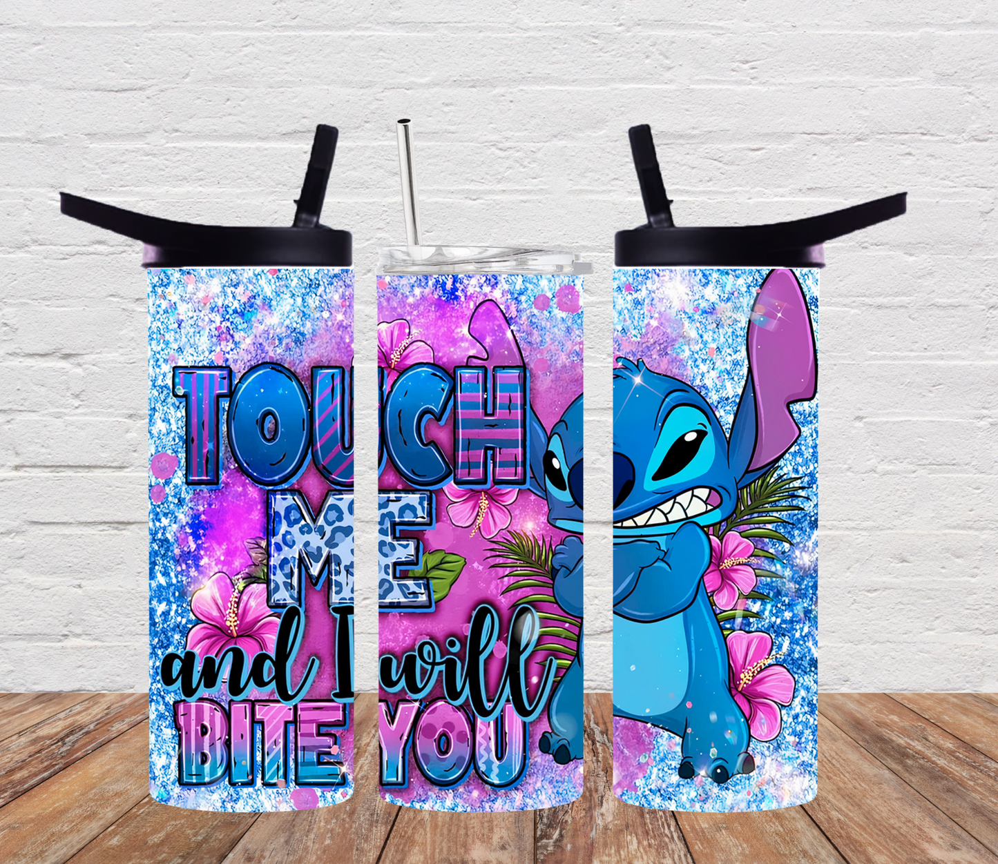20oz-Touch me and i will bite you stitch.